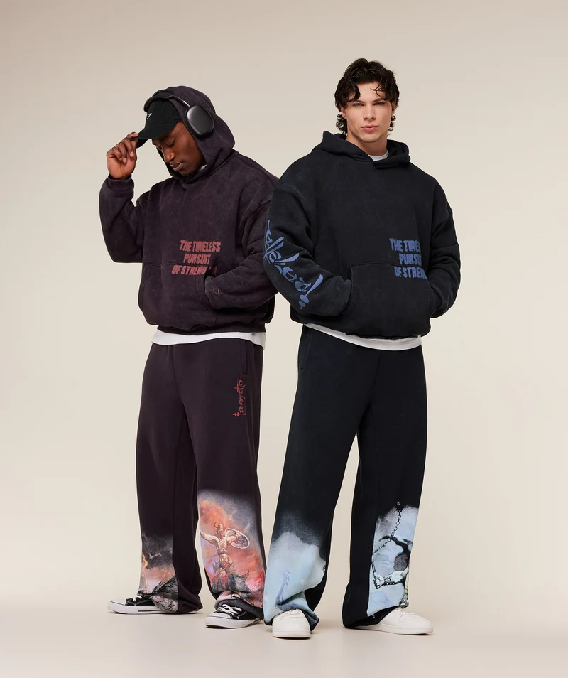 Gymshark Frazetta Graphic Jogger - Black