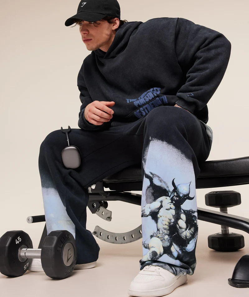 Gymshark Frazetta Graphic Jogger - Black