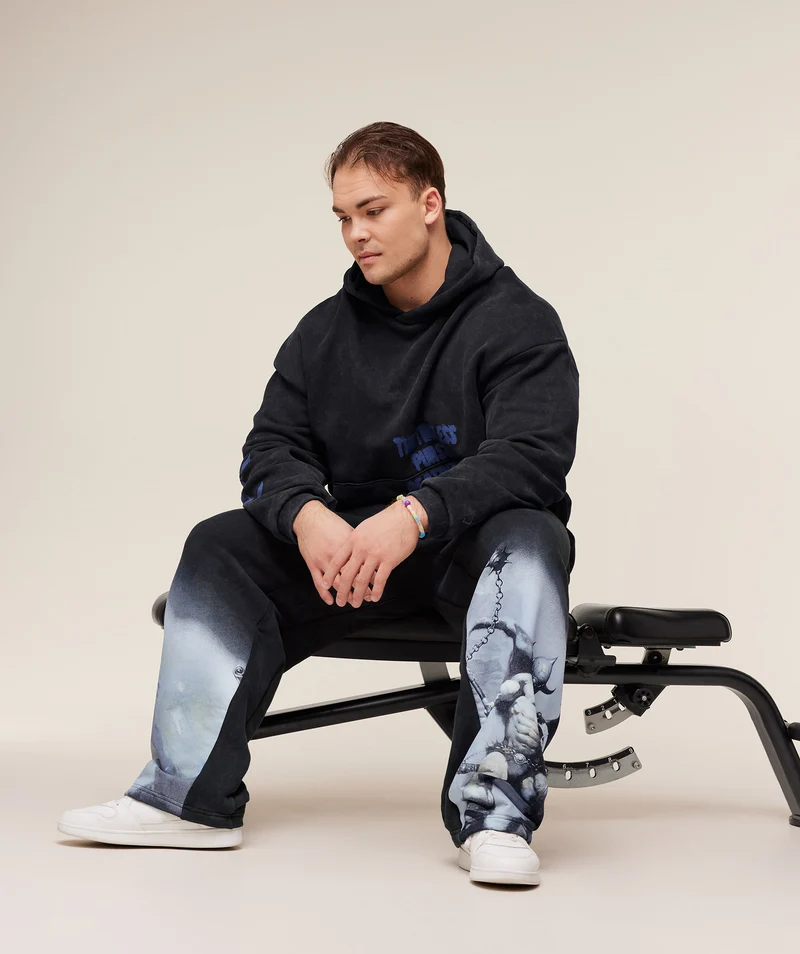 Gymshark Frazetta Graphic Jogger - Black