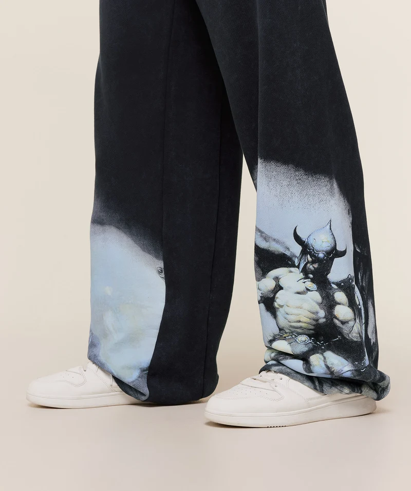 Gymshark Frazetta Graphic Jogger - Black