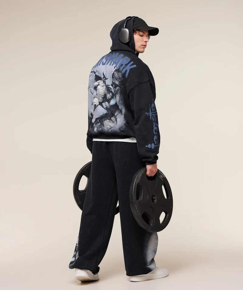 Gymshark Frazetta Graphic Hoodie - Black