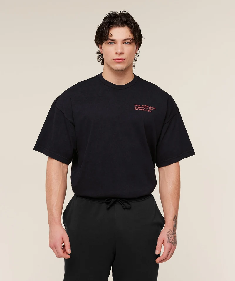 Gymshark Frazetta Graphic T-Shirt - Black/Rust Red