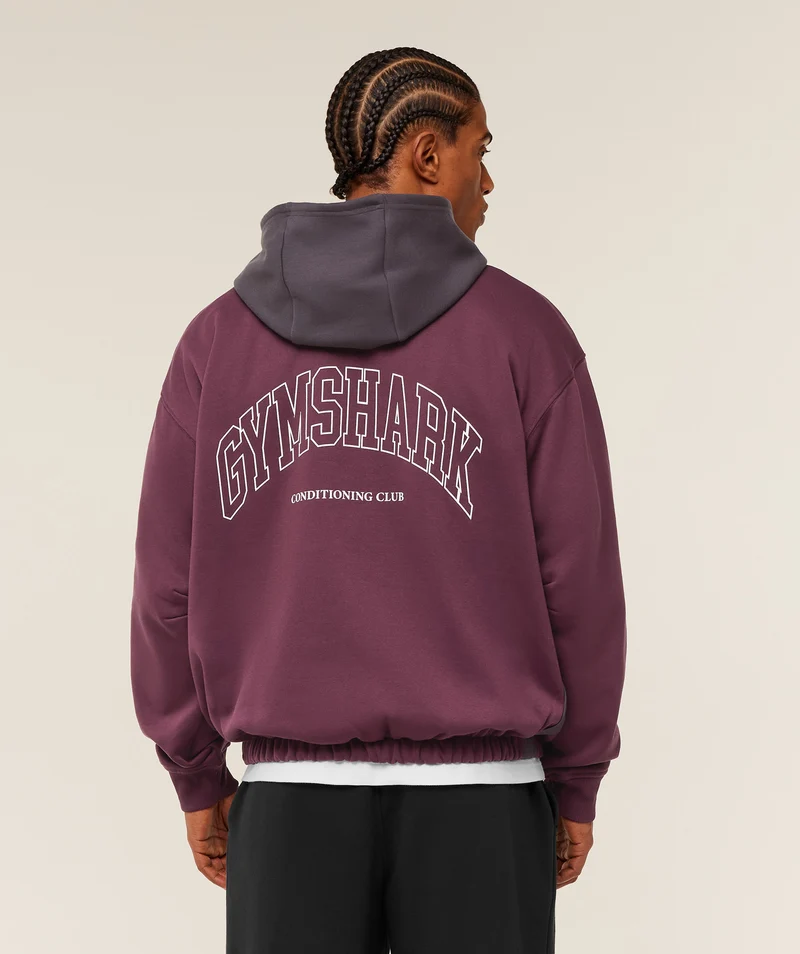 Gymshark Collegiate Tech Hoodie - Impact Burgundy