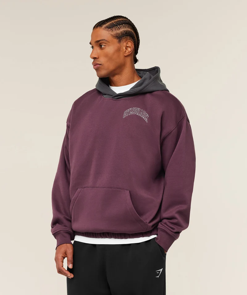 Gymshark Collegiate Tech Hoodie - Impact Burgundy