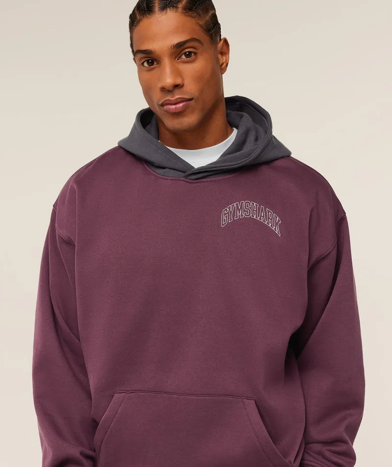 Gymshark Collegiate Tech Hoodie - Impact Burgundy