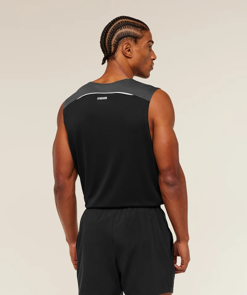 Gymshark Arrival Contrast Tank - Onyx Grey/Black