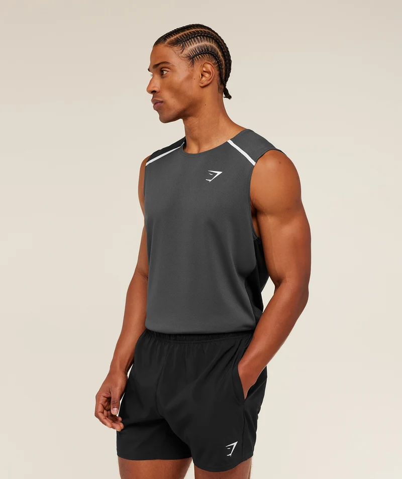 Gymshark Arrival Contrast Tank - Onyx Grey/Black