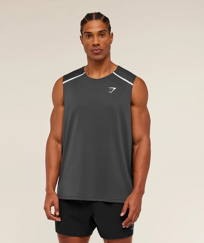 Gymshark Arrival Contrast Tank - Onyx Grey/Black