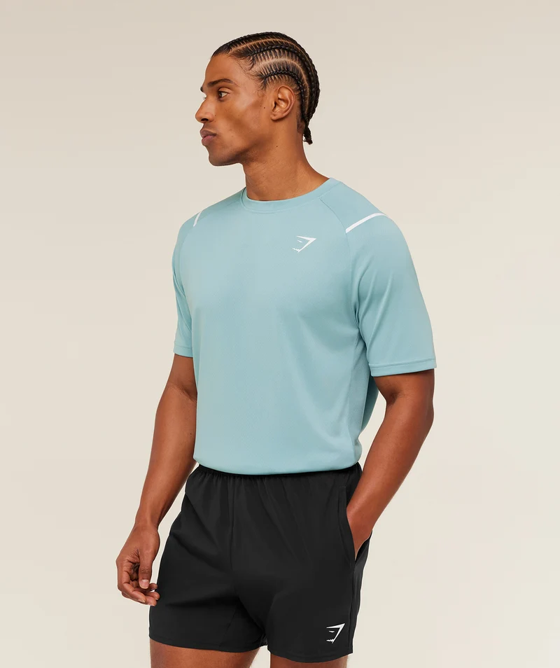 Gymshark Arrival Contrast T-Shirt - Flow Blue/Storm Blue