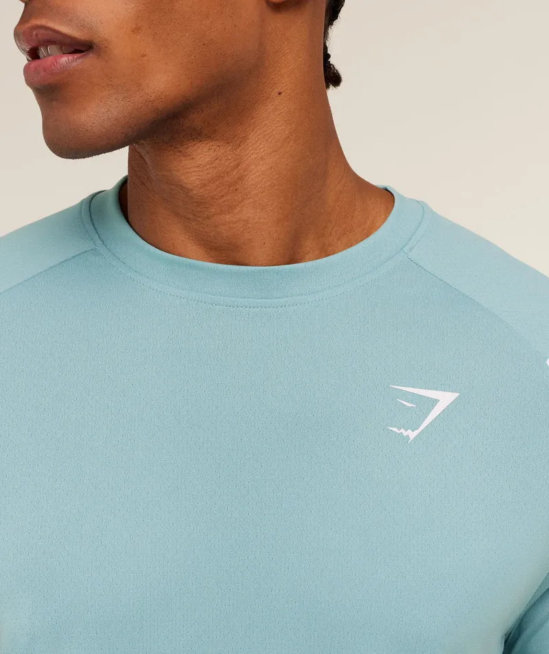 Gymshark Arrival Contrast T-Shirt - Flow Blue/Storm Blue