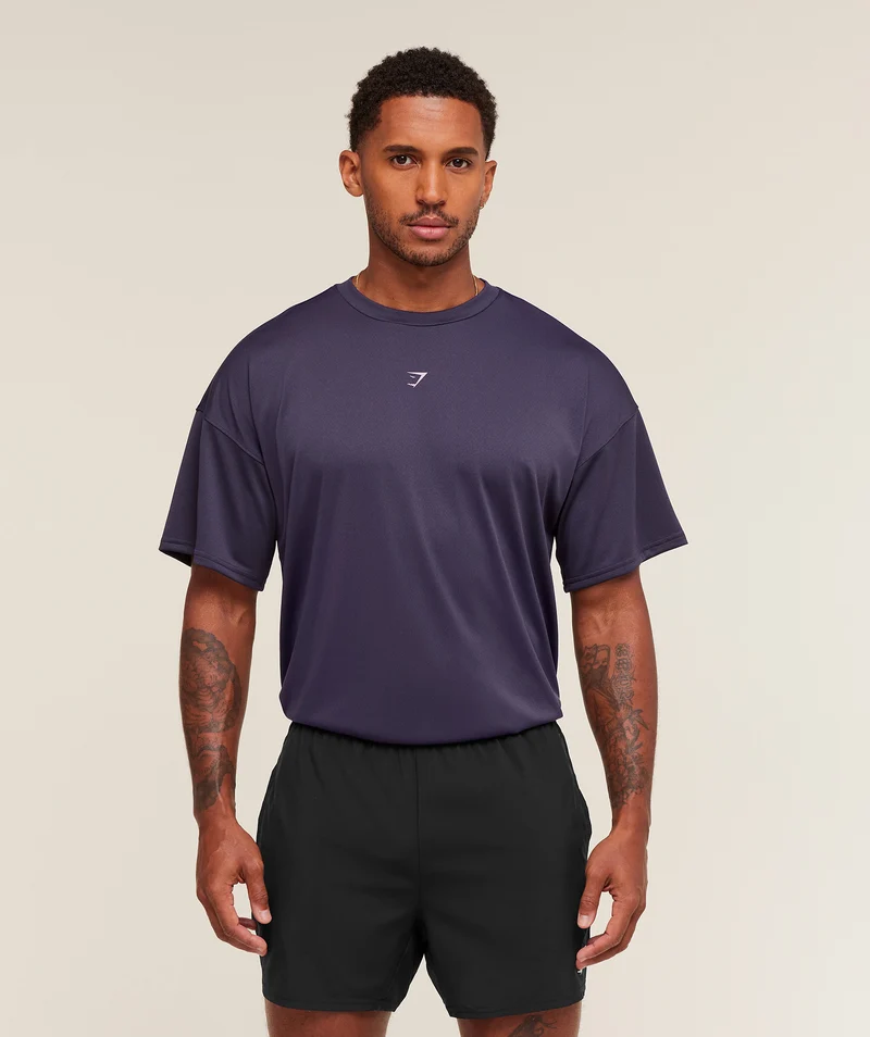 Gymshark Hybrid Athlete T-Shirt - Midnight Purple