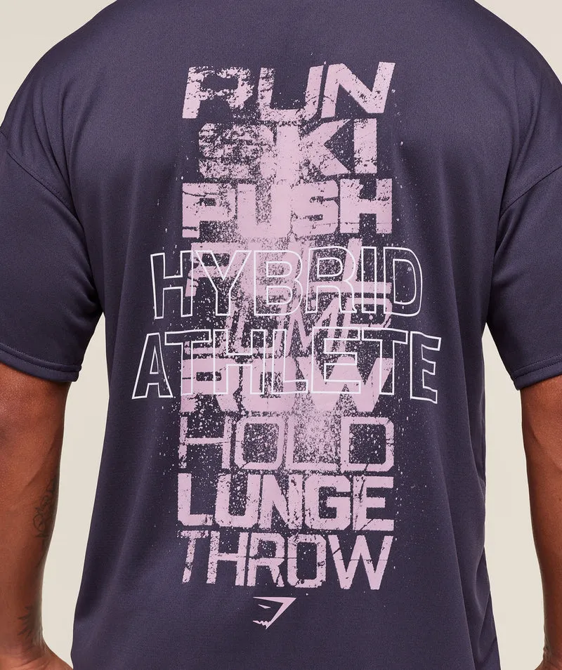 Gymshark Hybrid Athlete T-Shirt - Midnight Purple