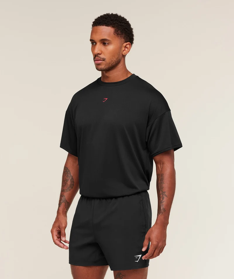 Gymshark Hybrid Athlete T-Shirt - Black