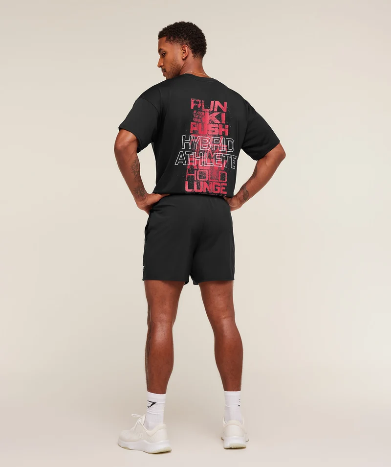 Gymshark Hybrid Athlete T-Shirt - Black