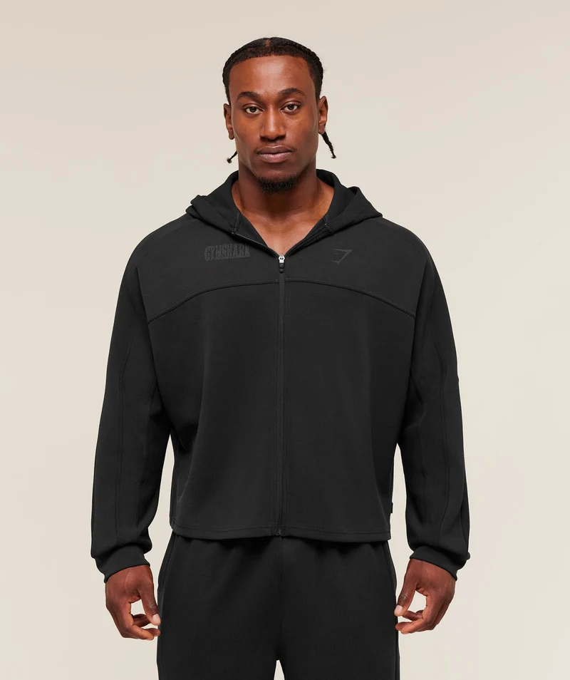 Gymshark Bodybuilding Zip Up Hoodie - Black