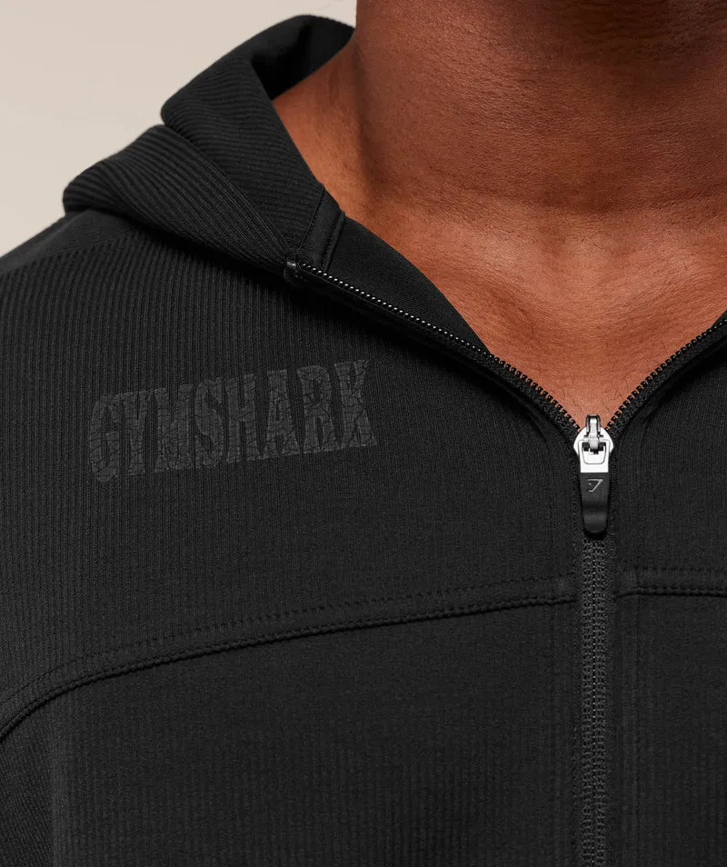 Gymshark Bodybuilding Zip Up Hoodie - Black