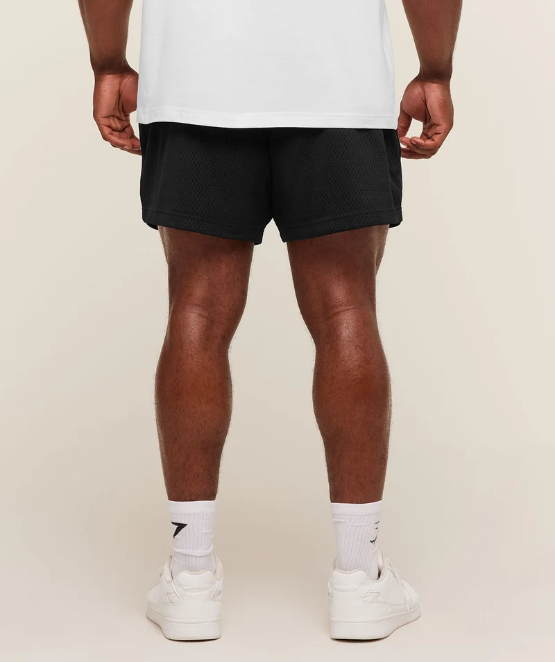 Gymshark Lifting Mesh 5" Shorts - Black