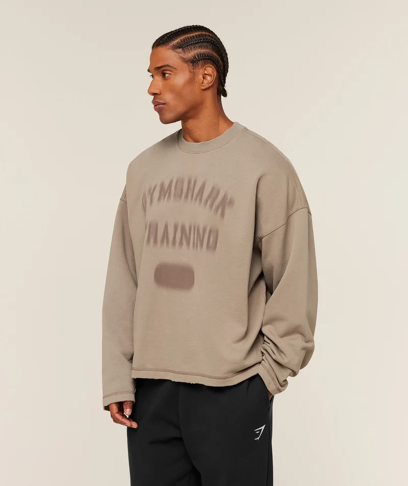 Gymshark Re-Rack Crew Neck Pullover - Lifestyle Brown
