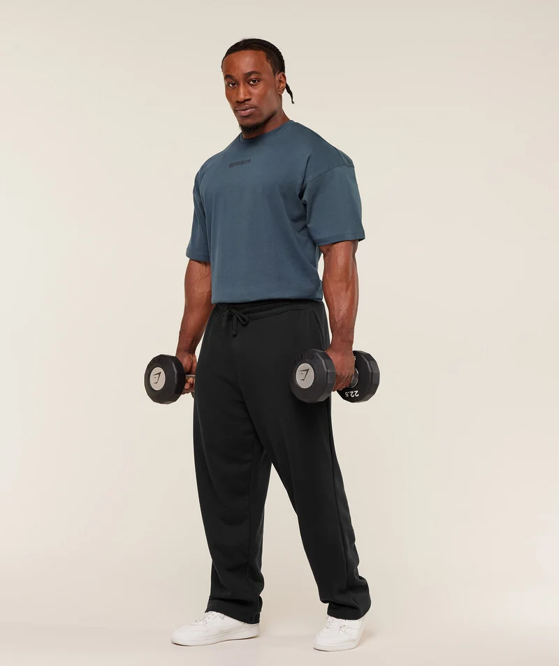 Gymshark Olde English T-Shirt - Stealth Blue