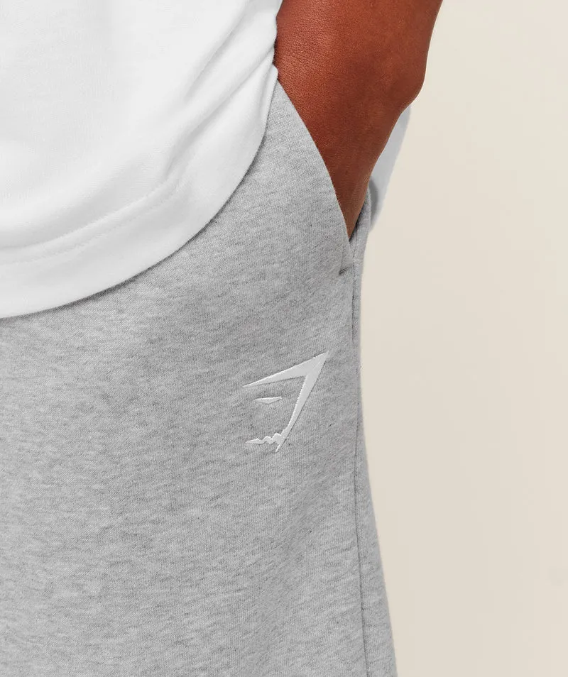 Gymshark Crest Oversized Jogger - Light Grey Core Marl