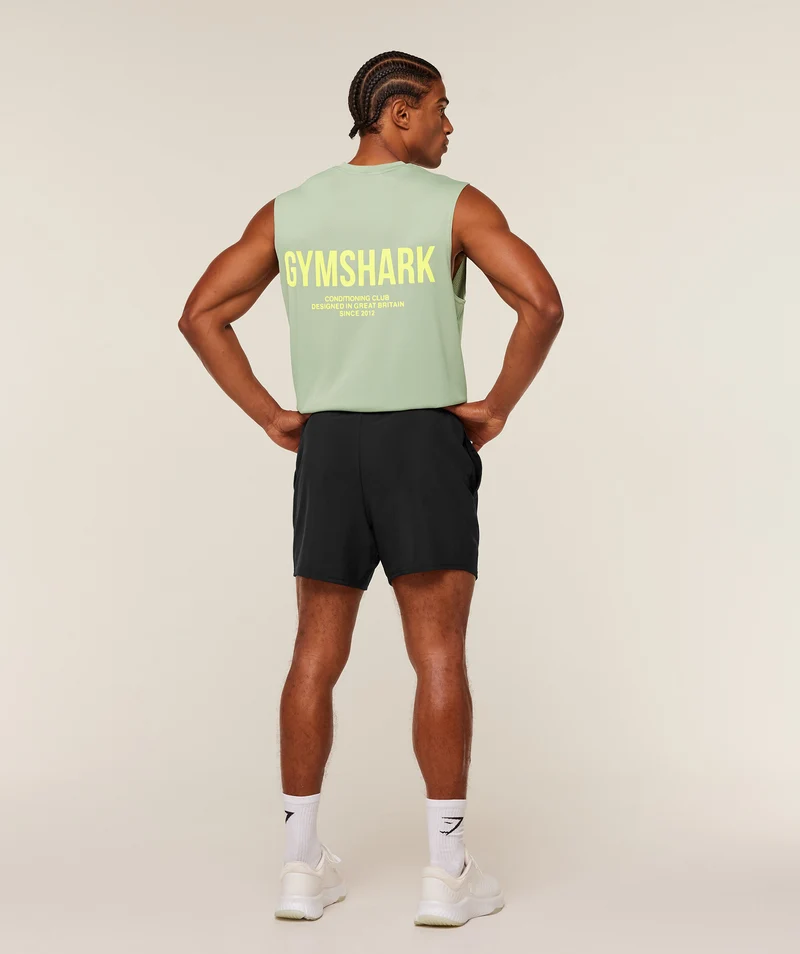 Gymshark Conditioning Club Tank - Haze Green/Sorbet Yellow