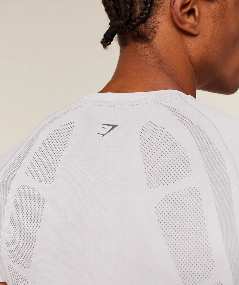 Gymshark Grunge Seamless T-Shirt - Metal Grey/Silver Grey