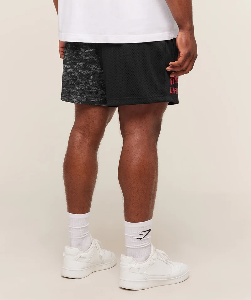 Gymshark Lifting Mesh 5" Shorts - Ash Grey