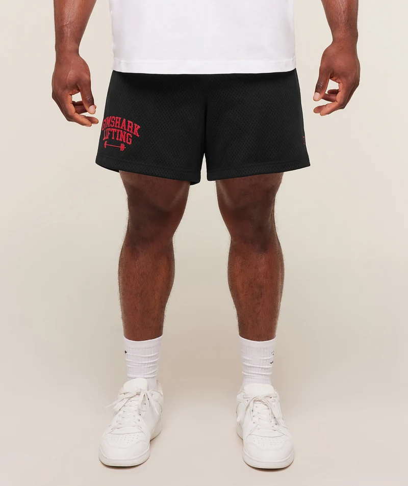 Gymshark Lifting Barbell Mesh 5" Short - Black