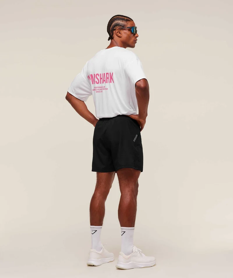 Gymshark Conditioning Club Oversized T-Shirt - White/Energy Pink