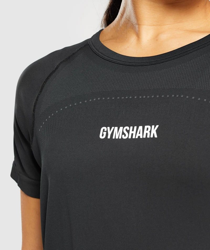 Gymshark Breeze Lightweight Seamless T-Shirt - Black