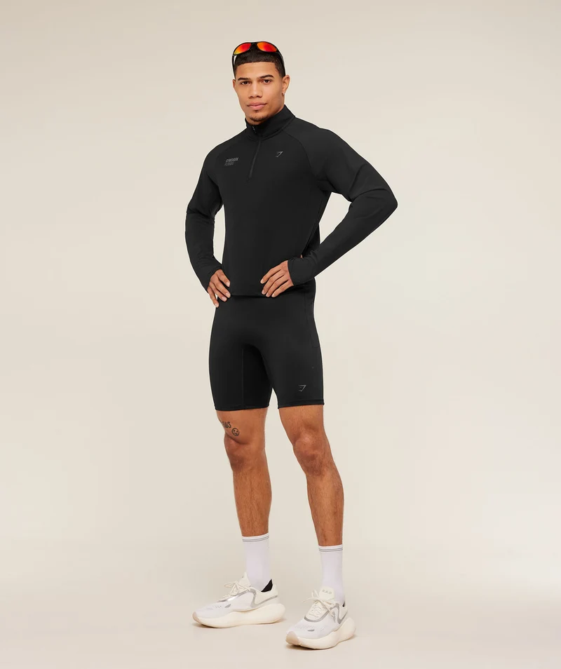 Gymshark Running Elite 1/4 Zip - Black