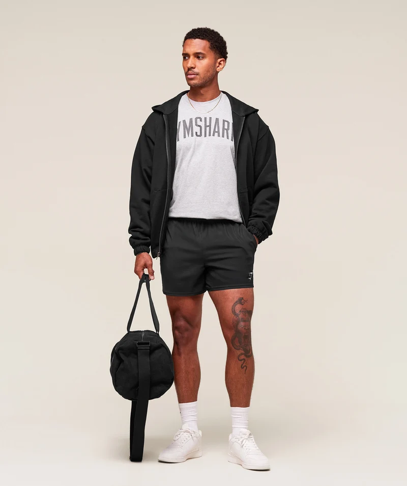 Gymshark Worn Graphic T-Shirt - Light Grey Core Marl