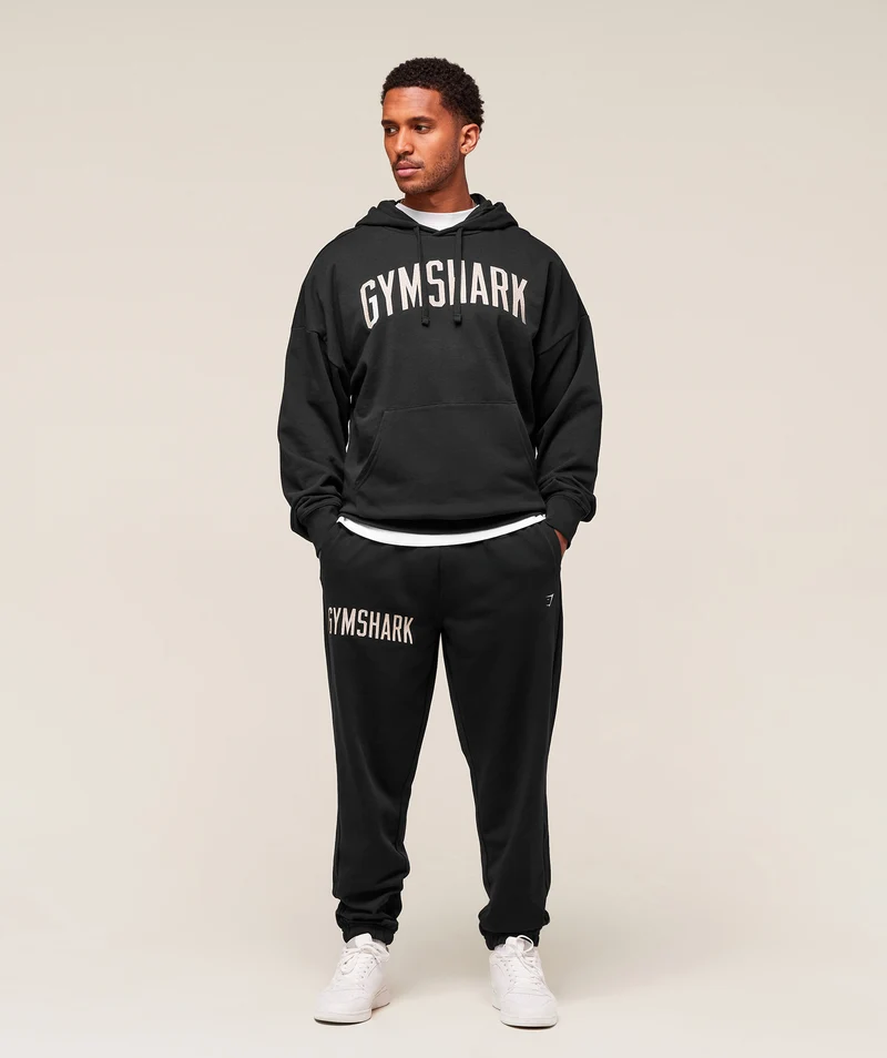 Gymshark Worn Graphic Joggers - Black