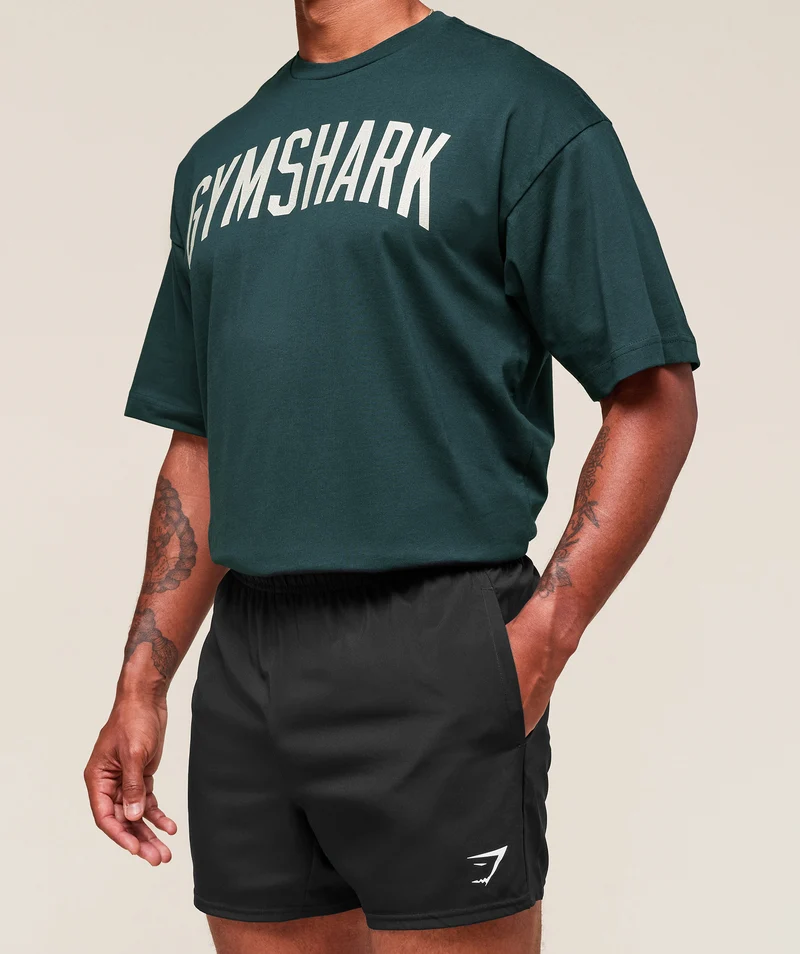 Gymshark Worn Graphic T-Shirt - Deep Petrol Blue