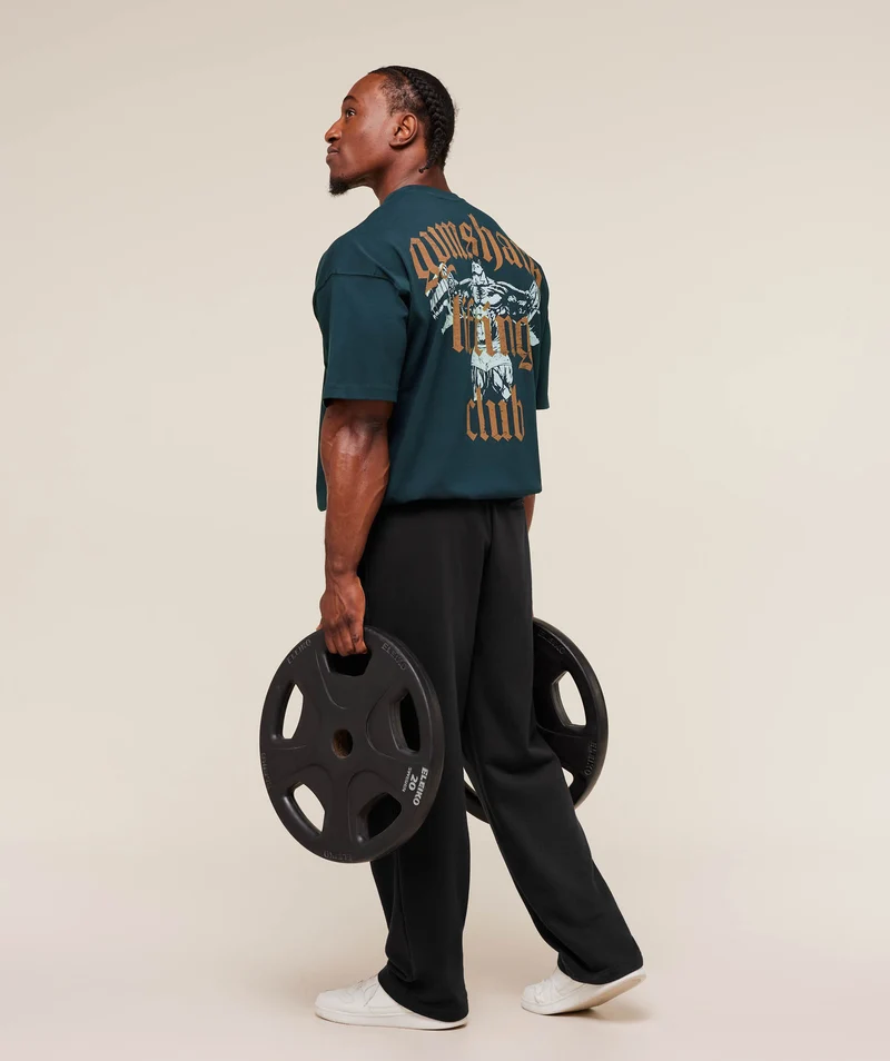 Gymshark Lifting Club T-Shirt - Deep Petrol Blue/Antique Gold