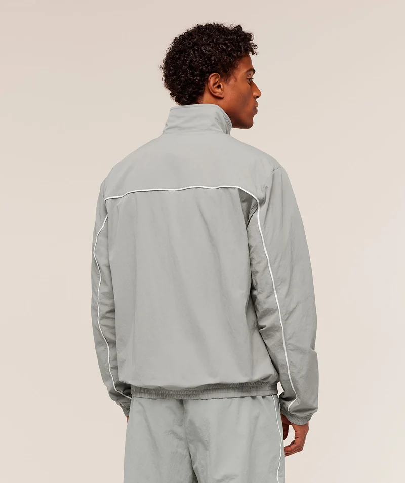 Gymshark Retro Shell Track Jacket - Smokey Grey