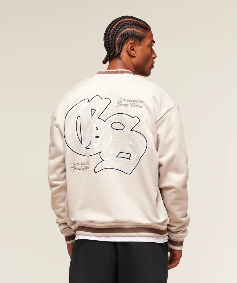 Gymshark Varsity Jacket - Pebble Grey