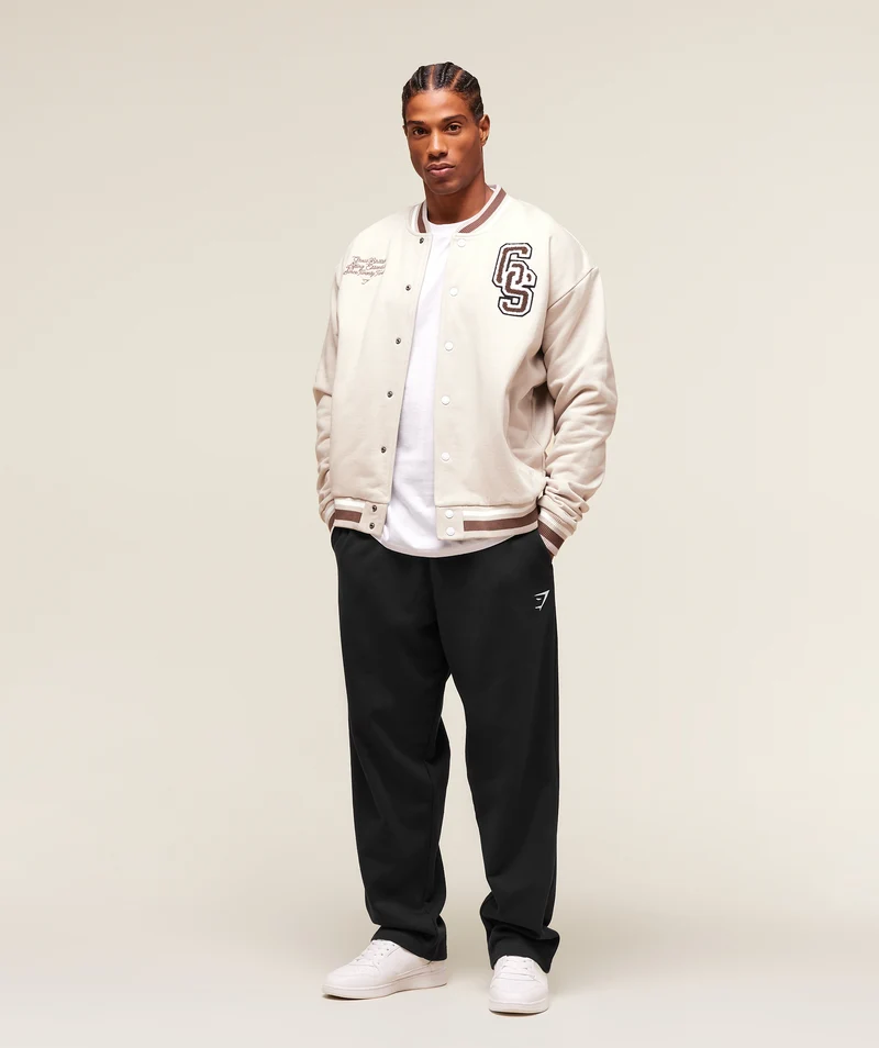 Gymshark Varsity Jacket - Pebble Grey