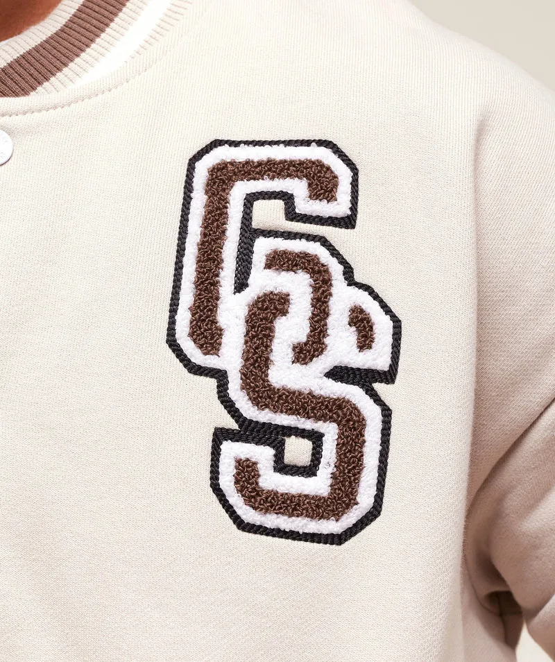Gymshark Varsity Jacket - Pebble Grey