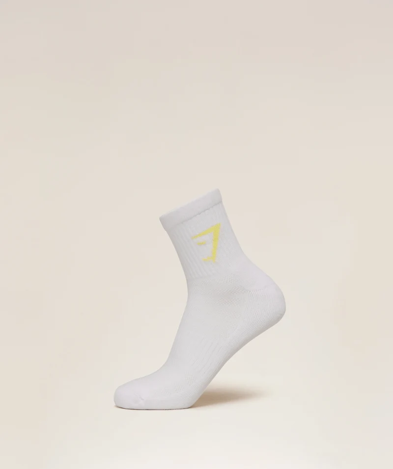 Gymshark Midi Socks 3pk - Lift Green/Worn Blue/Sorbet Yellow
