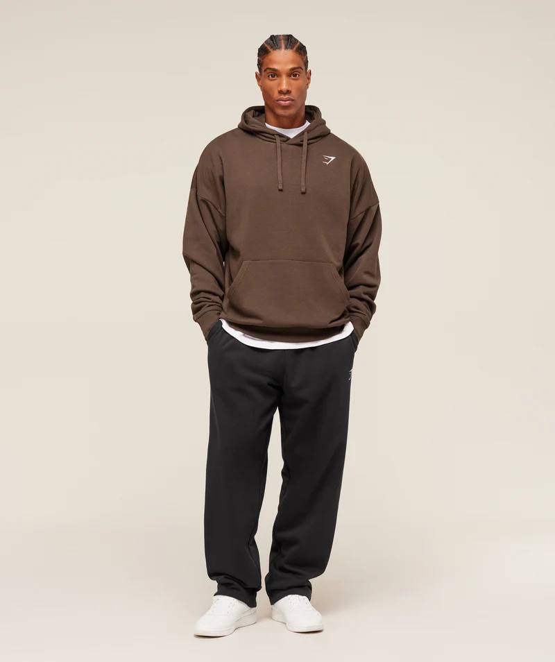 Gymshark Crest Oversized Hoodie - Archive Brown