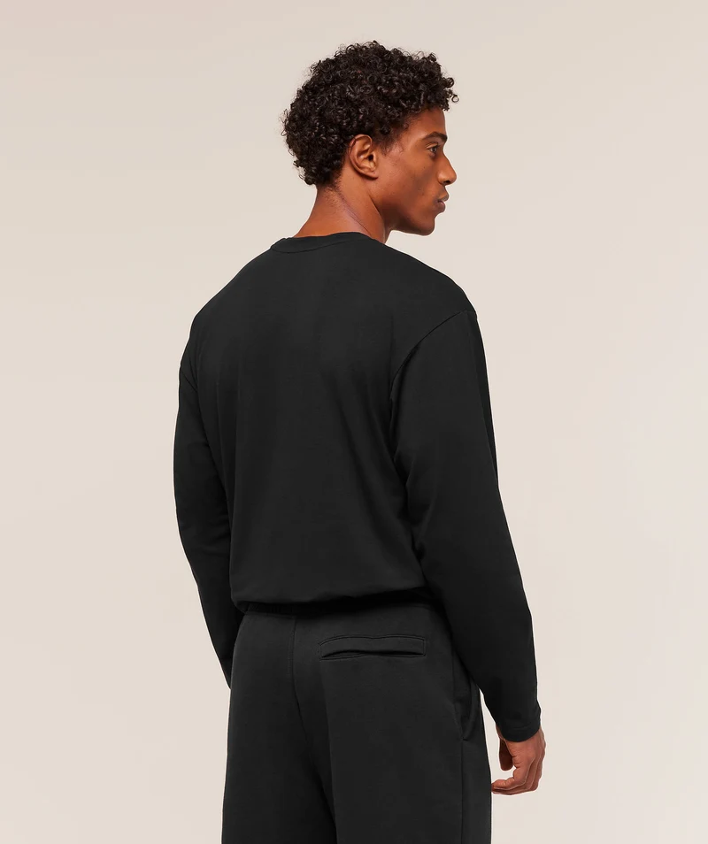 Gymshark Essential Oversized Long Sleeve T-Shirt - Black
