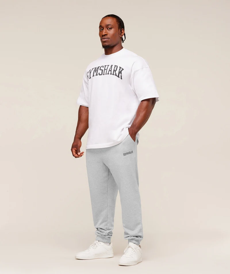 Gymshark Olde English Joggers - Soft Grey Marl