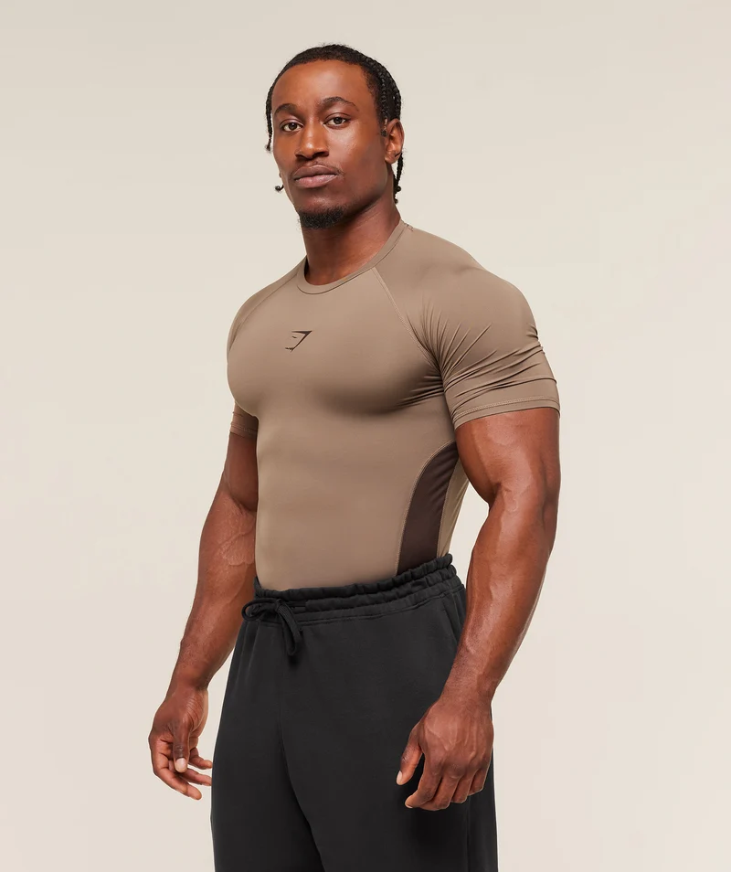 Gymshark Element Baselayer T-Shirt - Soul Brown/Archive Brown