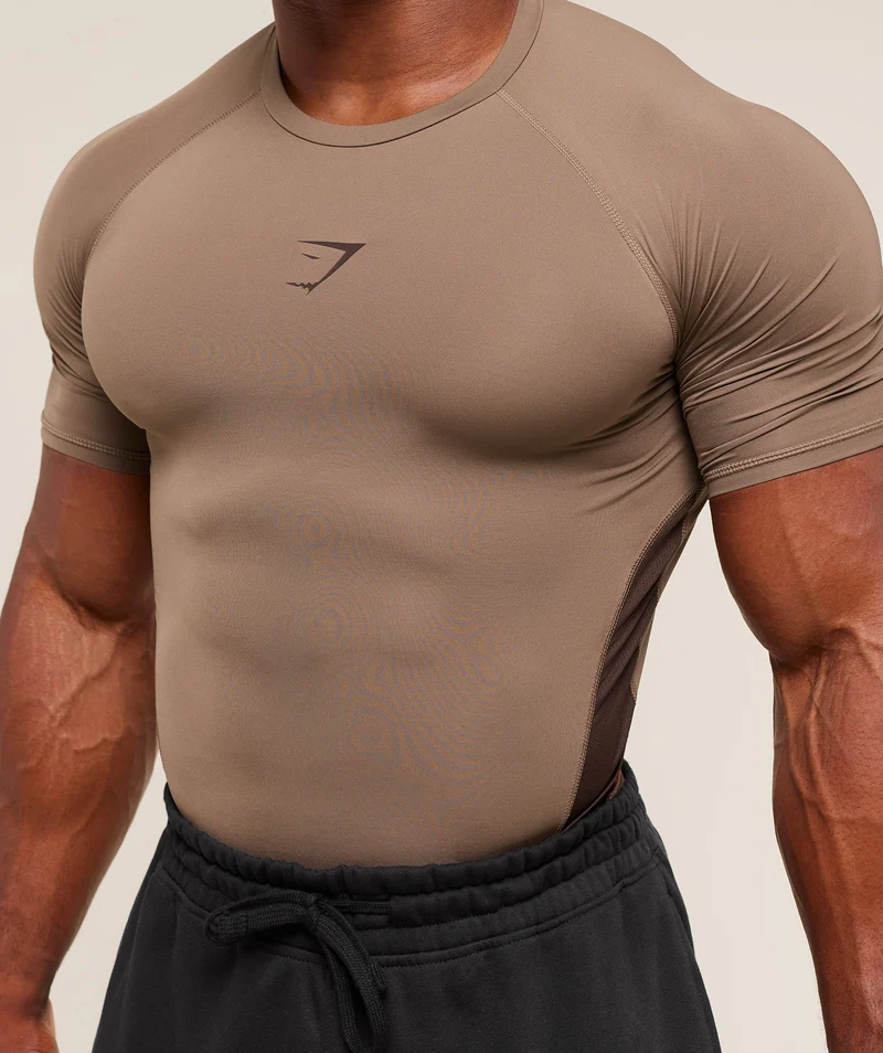 Gymshark Element Baselayer T-Shirt - Soul Brown/Archive Brown