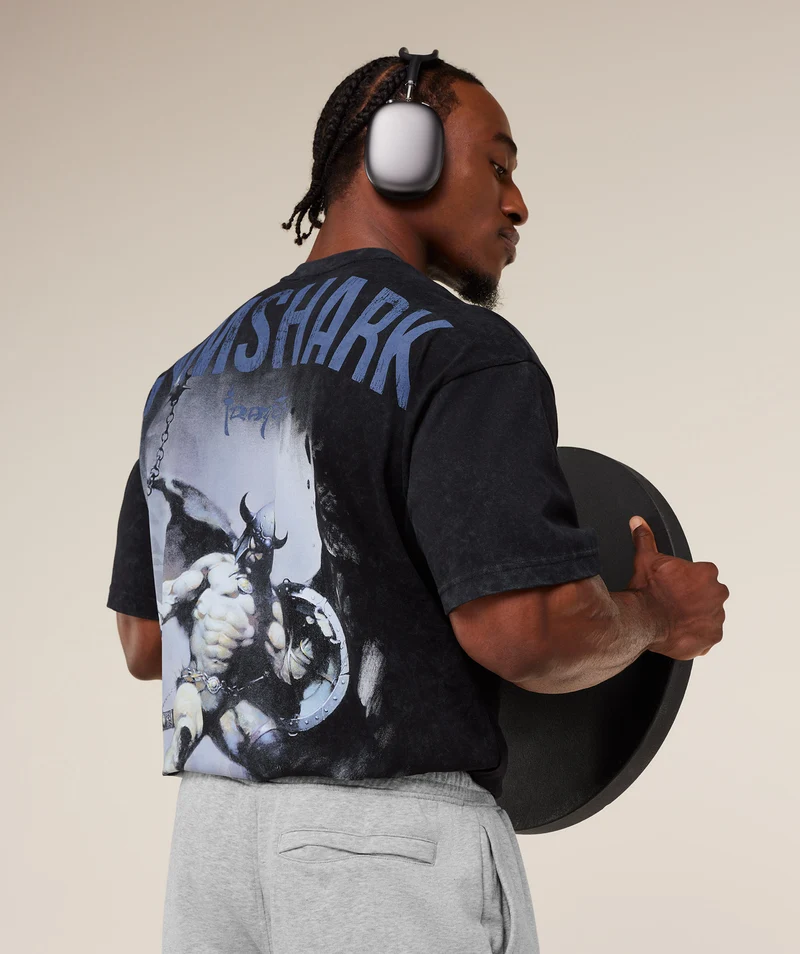 Gymshark Frazetta Graphic T-Shirt - Black