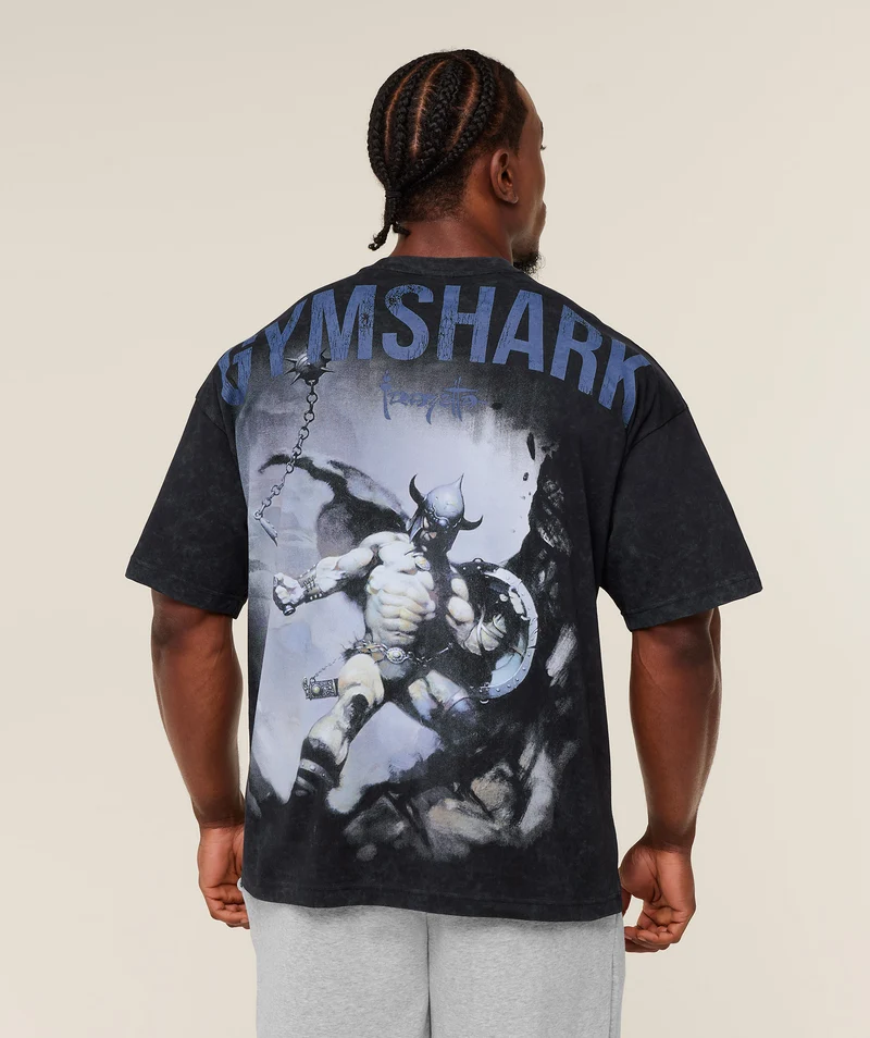 Gymshark Frazetta Graphic T-Shirt - Black