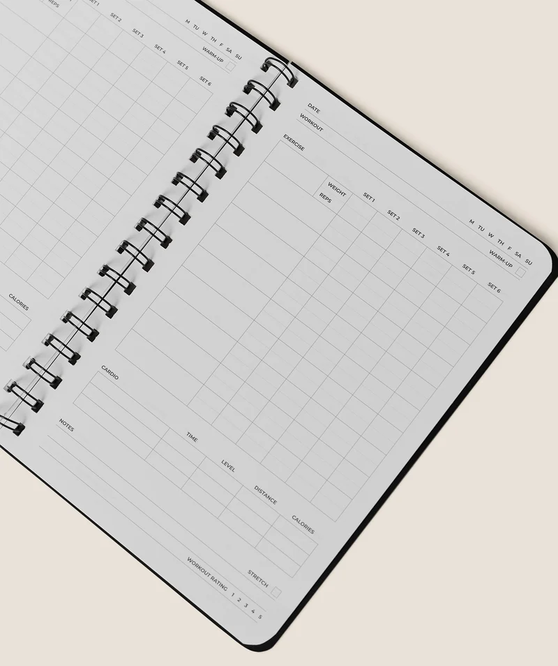 Gymshark GS 66 Logbook - Black/White