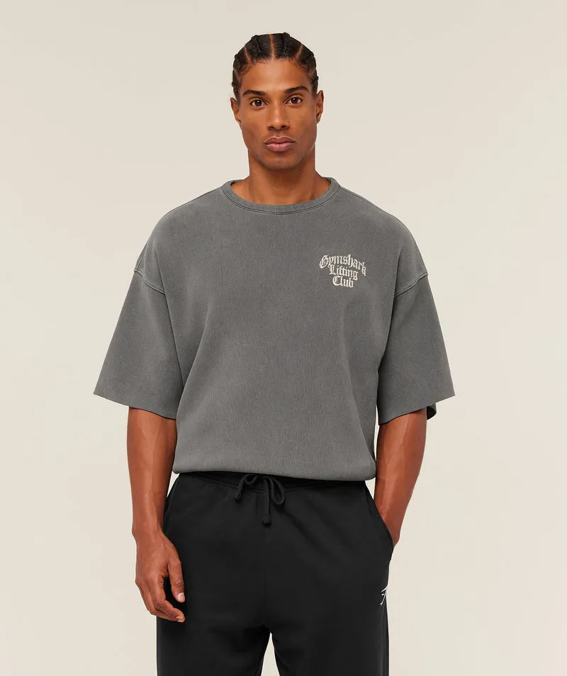 Gymshark Heavyweight Textured Graphic T-Shirt - Dark Grey