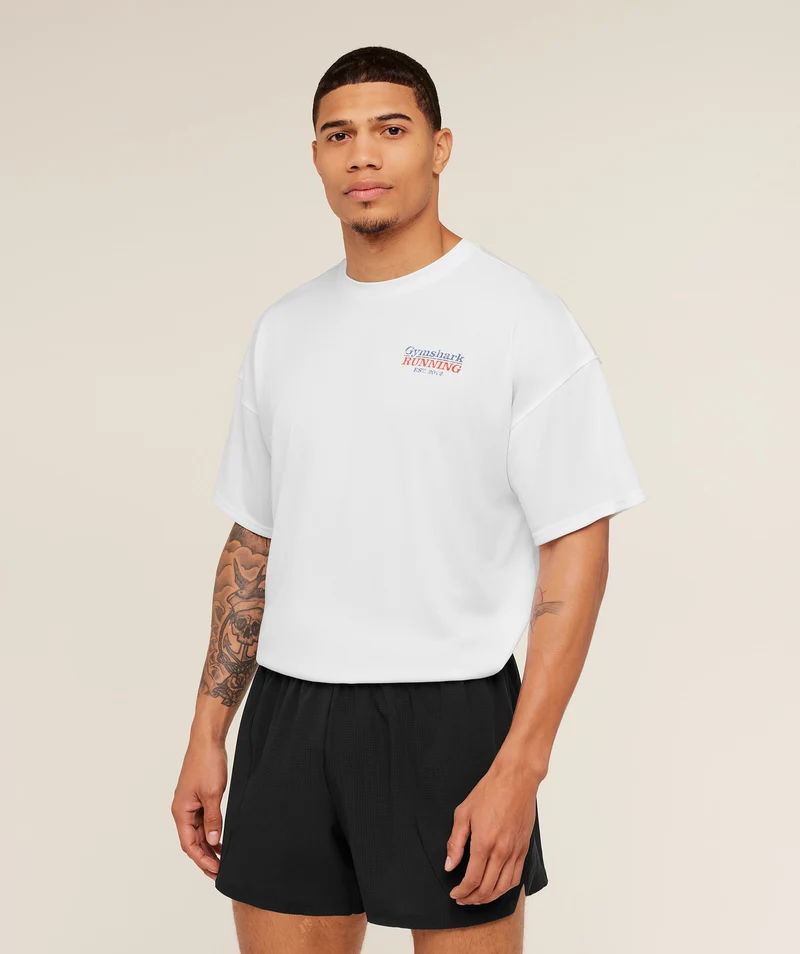 Gymshark Run Club Graphic T-Shirt - White